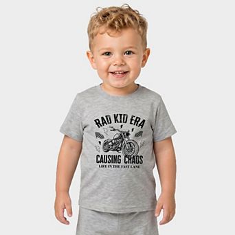 Rad Kid Era Causing Chaos - Toddler Crew Shorts Set