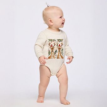 Christmas Deer Pair - Infant Fleece BodySuit