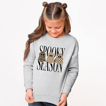 Spooky Season Patterned Ghosts PRINT - Youth Graphic Sweatshirt