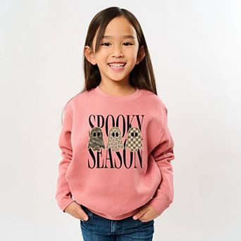 Spooky Season Patterned Ghosts PRINT - Youth Graphic Sweatshirt