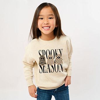 Spooky Season Patterned Ghosts PRINT - Youth Graphic Sweatshirt