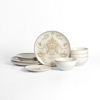 Stone Lain Opal Stoneware 12 pc Dinnerware Set