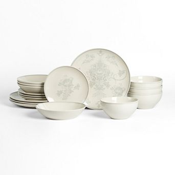 Stone Lain Opal Stoneware 16 pc Dinnerware Set
