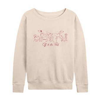 Women's Disney's 101 Dalmatians Off To The Park French Terry Long Sleeve Tee