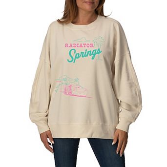 Women's Disney / Pixar's Cars Radiator Springs Oversized Fleece Crew Sweatshirt