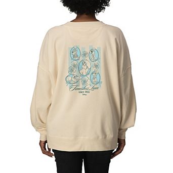 Women's Disney's Lady & The Tramp Oversized Fleece Crew Sweatshirt