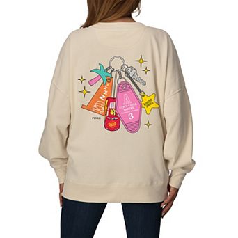 Women's Disney / Pixar's Cars Cozy Cone Motel Charm Oversized Fleece Crew Sweatshirt