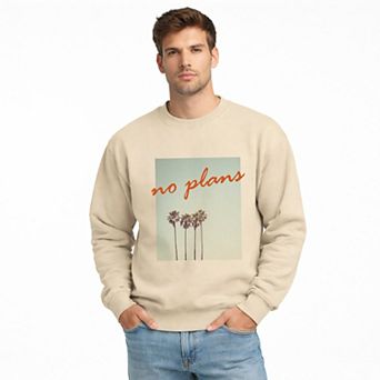No Plans Puff Print - Men's Graphic Sweatshirt