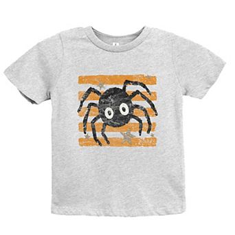 Spider Orange Stripes - Youth Short Sleeve Graphic T-Shirt