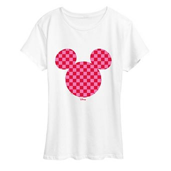Women's Disney's Mickey Mouse Checkerboard Graphic Tee