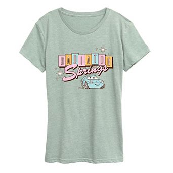Women's Disney / Pixar's Cars Radiator Springs Retro Pastel Logo Graphic Tee