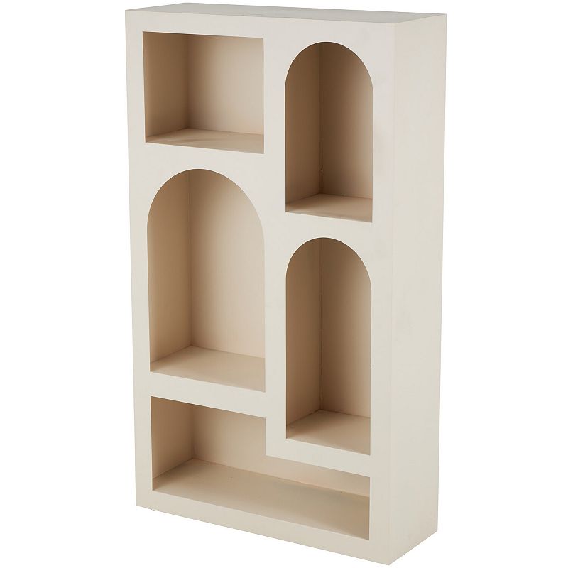 Stella & Eve Metal Arched Block Shapes 5-Cubby Storage Shelving Unit, Ivory