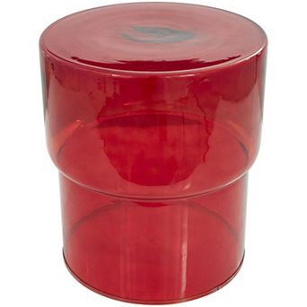 Stella & Eve Contemporary Red Glass Modern Accent Table