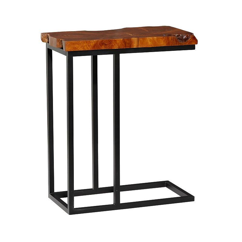 Stella & Eve Contemporary Wooden Live Edge Top Accent Table, Brown