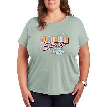 Plus Size Disney / Pixar's Cars Radiator Springs Retro Pastel Logo Graphic Tee