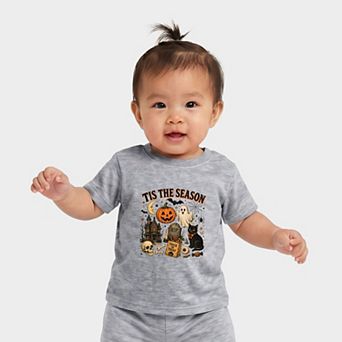 Tis The Season Haloween Collage - Infant Jogger Pant Crew Set