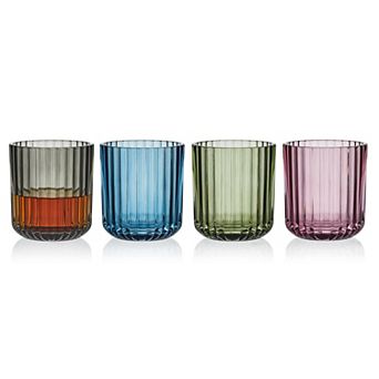 Mikasa Set of 4 Jasper Double Old Fashioned Glasses