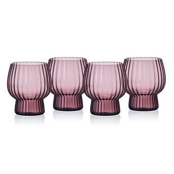 Mikasa Set of 4 Phoebe Optic Double Old Fashioned Glasses, 14-Oz.