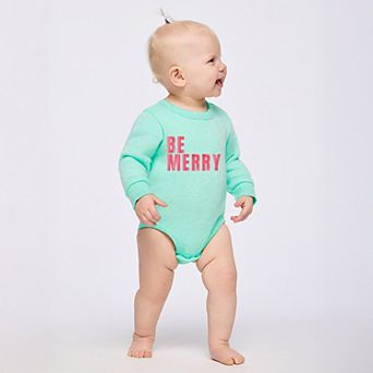 Be Merry Watercolor - Infant Fleece BodySuit