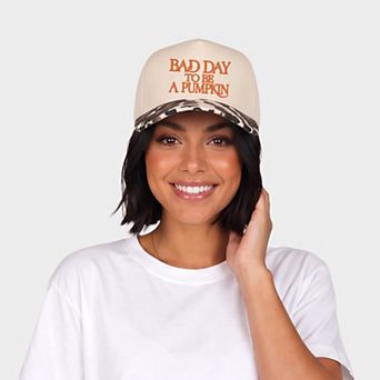 Embroidered Bad Day To Be A Pumpkin - Women's Canvas Trucker Hat