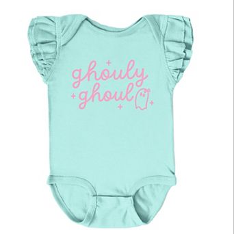 Ghouly Ghoul - Infant Girl's Flutter Sleeve Bodysuit