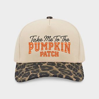Embroidered Take Me To The Pumpkin Patch - Women's Canvas Trucker Hat