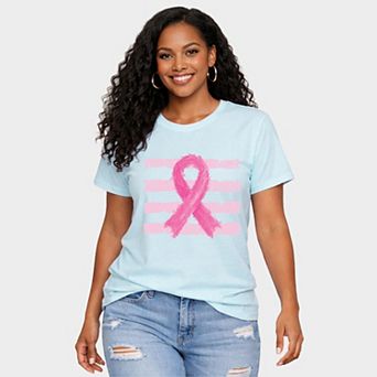 Breast Cancer Ribbon - Women's Short Sleeve Graphic T-Shirt
