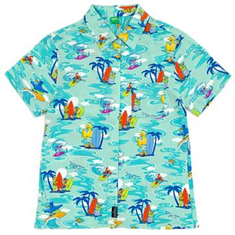 Sesame Street Hawaiian Short Sleeve Button-Down Shirt
