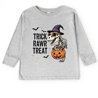 Trick Rawr Treat Dino - Toddler Long Sleeve Graphic Tee