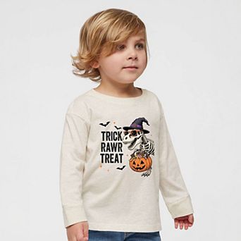 Trick Rawr Treat Dino - Toddler Long Sleeve Graphic Tee