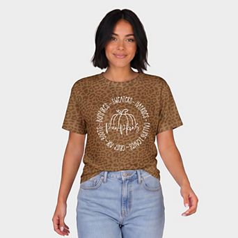 Fall Bucket List - Women's Leopard Print Tee