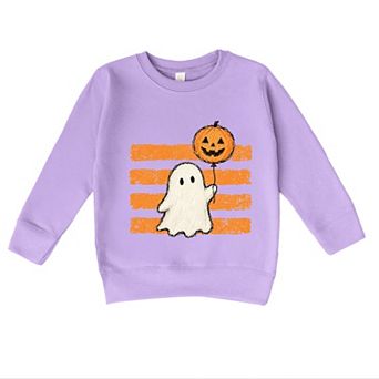 Ghost Balloon Stripes - Toddler Graphic Sweatshirt
