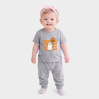 Ghost Balloon Stripes - Infant Jogger Pant Crew Set
