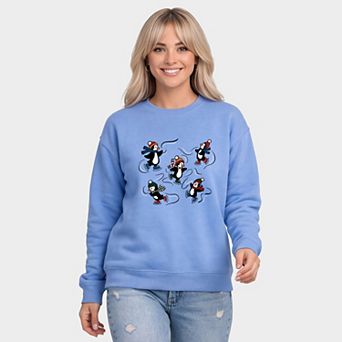 Ice Skating Penguins - Women's Graphic Sweatshirt