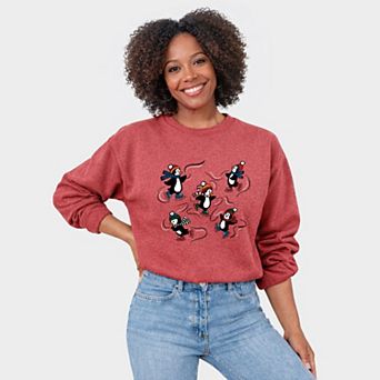 Ice Skating Penguins - Women's Graphic Sweatshirt