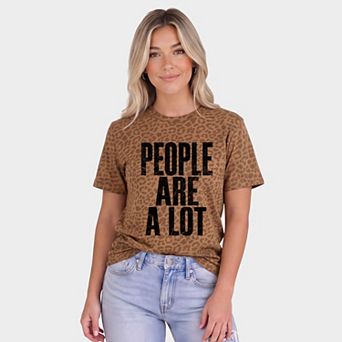 People Are A Lot - Women's Leopard Print Tee