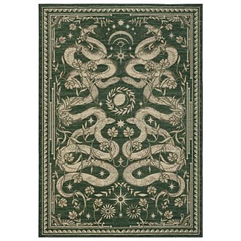 Fashionwu Snake Pattern Rug Halloween Decor for Living Room Bedroom Washable Soft Carpet