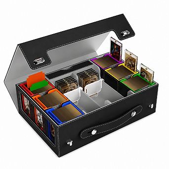 9 in 1 Modular Deck Box Case 1400 Double Sleeved Card Capacity with Dice Tray 1 pc