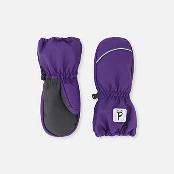 Baby Girl Play Waterproof Winter Mittens with Rubberized Palm