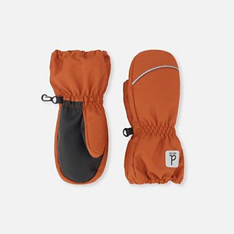 Baby Boy Play Waterproof Winter Mittens with Rubberized Palm