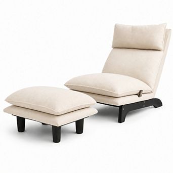 Storycute Foldable Metal Frame Reclining Floor Chair with Adjustable Head and Waist Support