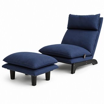 Storycute Foldable Metal Frame Reclining Floor Chair with Adjustable Head and Waist Support