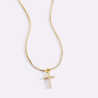Pave Cross Necklace