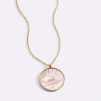 Mother of Pearl Sunrise Pendant Necklace