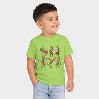 Break Dancing Skeletons - Toddler Short Sleeve Graphic T-Shirt