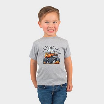 Monster Truck Ghost - Toddler Short Sleeve Graphic T-Shirt