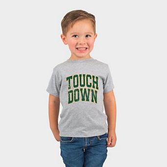 Touchdown Stacked Green - Toddler Short Sleeve Graphic T-Shirt