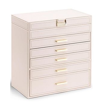 Large Capacity Jewelry Organizer Drawer Storage For Necklace Ring Bracelet Watch Gift