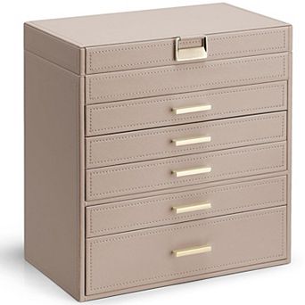 Large Capacity Jewelry Organizer Drawer Storage For Necklace Ring Bracelet Watch Gift