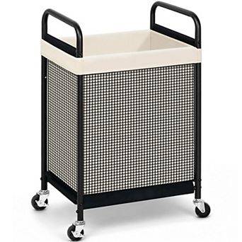 Rolling Laundry Hamper With Wheels 3 Section Sorter Removable Washable Liner Clothes Organizer Cart